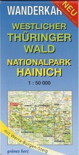 Westlicher Thüringer Wald - Nationalpark Hainich 1 : 50 000 Wanderkarte de Lutz Gebhardt