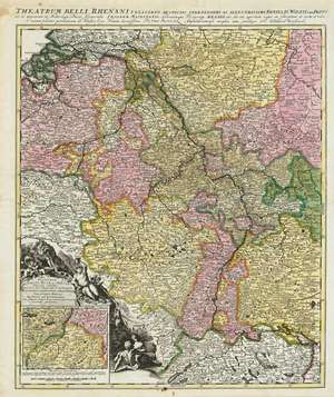 Rheinlaufkarte 1690 de Peter Schenk