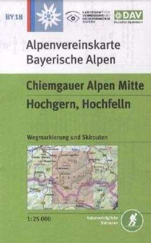 DAV Alpenvereinskarte Bayerische Alpen 18 Chiemgauer Alpen Mitte - Hochgern, Hochfelln 1 : 25 000