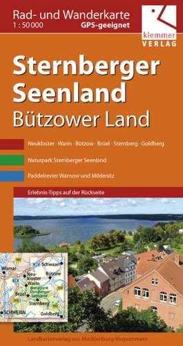 Rad- und Wanderkarte Sternberger Seenland 1 : 50 000 de Klaus Klemmer