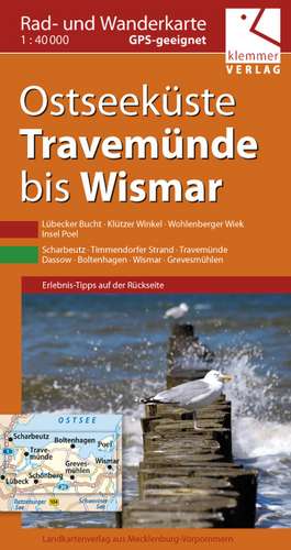 Ostseeküste Travemünde bis Wismar Rad- und Wanderkarte 1 : 40 000 de Christian Kuhlmann