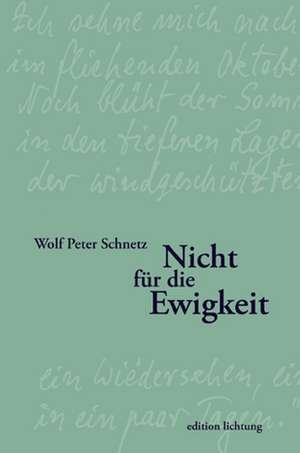 Nicht für die Ewigkeit de Wolf Peter Schnetz