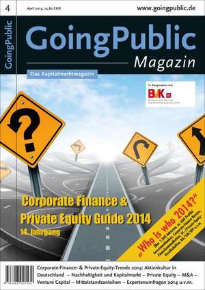 Corporate Finance & Private Equity Guide 2014 de GoingPublic Media AG