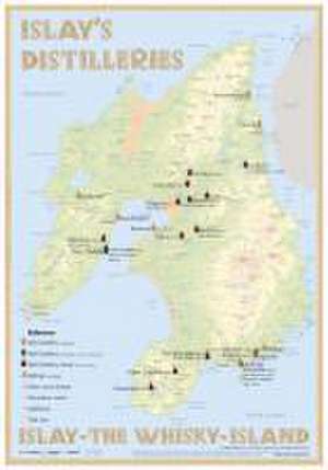 Islay's Distilleries Tasting Map 34 x 24cm de Rüdiger Jörg Hirst