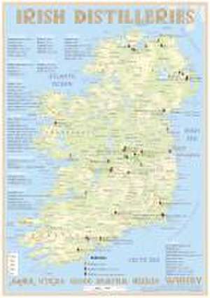 Whiskey Distilleries Ireland - Tasting Map 24x34cm de Rüdiger Jörg Hirst