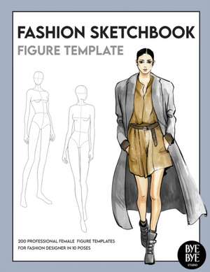 Fashion Sketchbook Female Figure Template de Bye Bye Studio