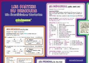 mindmemo Lernposter - Les parties du discours - Die französischen Wortarten - Zusammenfassung de Fischer Henry