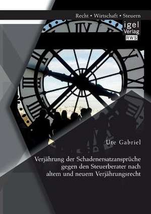 Verjahrung Der Schadenersatzanspruche Gegen Den Steuerberater Nach Altem Und Neuem Verjahrungsrecht: Band 4 Der Lehrbuchreihe Zum Assessorexamen de Ute Gabriel