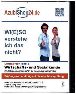 AzubiShop24.de Lernkarten Wirtschafts- und Sozialkunde Verfahrensmechaniker Beschichtungstechnik Prüfungsvorbereitung Wiso Prüfung de Michaela Rung-Kraus