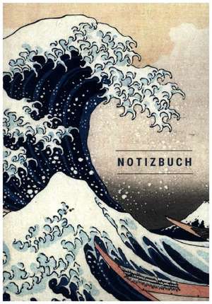 Notizbuch klein A5 liniert - Notizheft 44 Seiten 90g/m² - Softcover Hokusai "Die große Welle vor Kanagawa" - FSC Papier de Notizbuch A5