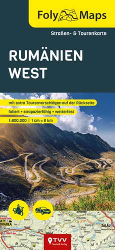 FolyMap Rumänien West de Bikerbetten - TVV Touristik Verlag GmbH