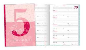 5 Jahresbuch: Das Tagebuch für 5 Jahre | Rosa 5 Jahres Kalender zum Ausfüllen für jeden Tag im Jahr, 365 Tage lang. Für Frauen und Mädchen. Kalender-Tagebuch de Lisa Wirth