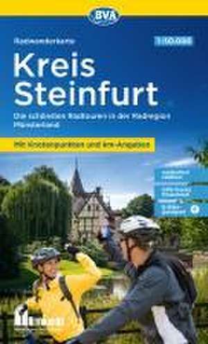 BVA Radwanderkarte Kreis Steinfurt 1:50.000, mit Knotenpunkten und km-Angaben, reiß- und wetterfest, GPS-Tracks Download, E-Bike geeignet de BVA BikeMedia GmbH