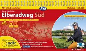 ADFC-Radreiseführer Elberadweg Süd 1:75.000 praktische Spiralbindung, reiß- und wetterfest, GPS-Tracks Download de Otmar Steinbicker