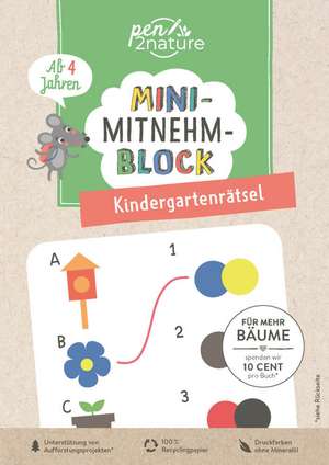 Mini-Mitnehm-Block Kindergartenrätsel de Pen2nature