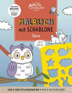 Malbuch mit Schablone. Tiere de Pen2nature