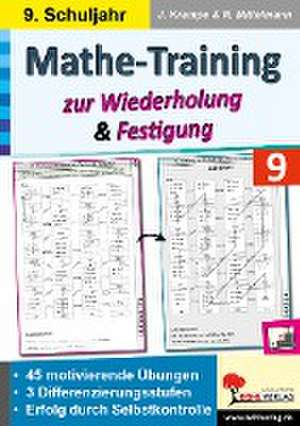 Mathe-Training zur Wiederholung und Festigung / Klasse 9 de Jörg Krampe