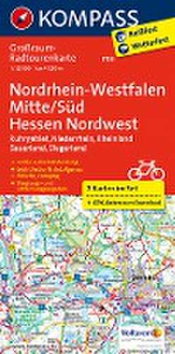 KOMPASS Großraum-Radtourenkarte 3706 Nordrhein-Westfalen Mitte/Süd, Hessen Nordwest 1:125.000 de KOMPASS-Karten GmbH