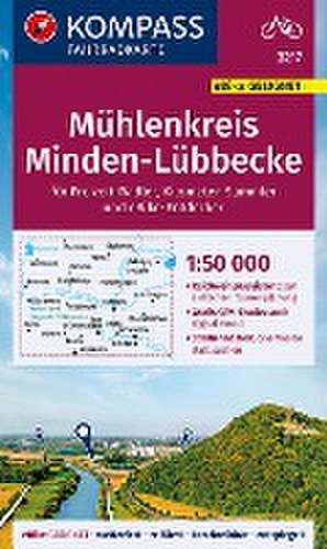 KOMPASS Fahrradkarte 3217 Mühlenkreis Minden-Lübbecke 1:50.000 de Kompass-Karten Gmbh