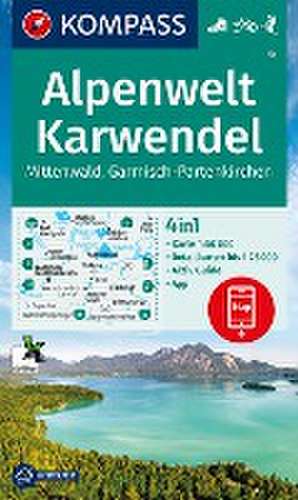 KOMPASS Wanderkarte 6 Alpenwelt Karwendel Mittenwald, Garmisch-Partenkirchen 1:50.000 de KOMPASS-Karten GmbH