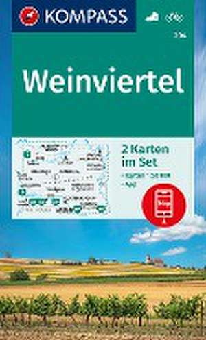 KOMPASS Wanderkarten-Set 204 Weinviertel (2 Karten) 1:50.000 de KOMPASS-Karten GmbH