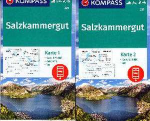 KOMPASS Wanderkarten-Set 229 Salzkammergut (2 Karten) 1:50.000 de KOMPASS-Karten GmbH