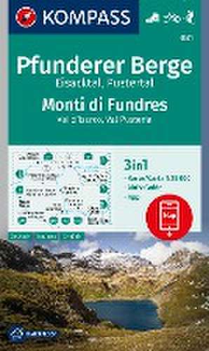 KOMPASS Wanderkarte 081 Pfunderer Berge/Monti di Fundres 1:25.000