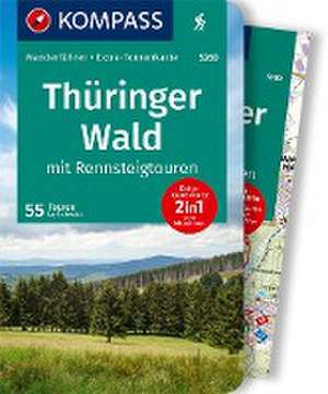 KOMPASS Wanderführer Thüringer Wald mit Rennsteigtouren, 55 Touren mit Extra-Tourenkarte de Kay Tschersich