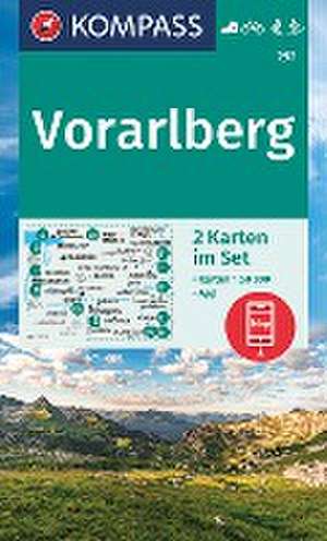 KOMPASS Wanderkarten-Set 292 Vorarlberg (2 Karten) 1:50.000 de KOMPASS-Karten GmbH