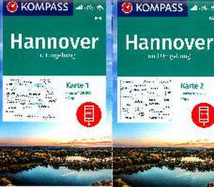 KOMPASS Wanderkarten-Set 848 Hannover und Umgebung (2 Karten) 1:50.000 de KOMPASS-Karten GmbH