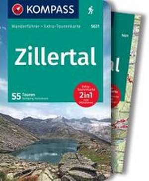 KOMPASS Wanderführer Zillertal, 55 Touren: mit Extra-Tourenkarte de Wolfgang Heitzmann