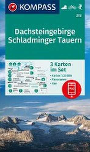 KOMPASS Wanderkarten-Set 293 Dachsteingebirge, Schladminger Tauern (3 Karten) 1:25.000