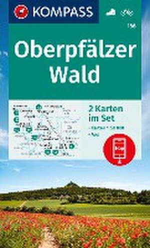 KOMPASS Wanderkarten-Set 186 Oberpfälzer Wald (2 Karten) 1:50.000