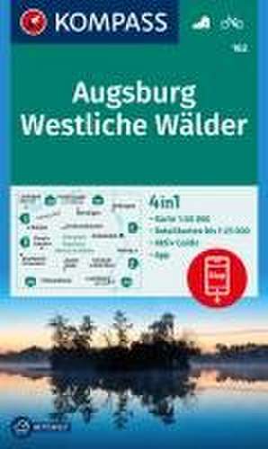 KOMPASS Wanderkarte 162 Augsburg, Westliche Wälder 1:50.000