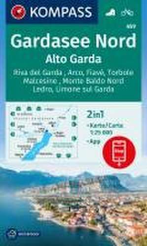 KOMPASS Wanderkarte 659 Gardasee Nord / Alto Garda, Riva del Garda, Arco, Fiavé, Torbole, Malcesine, Monte Baldo Nord, Ledro, Limone sul Garda 1:25.000