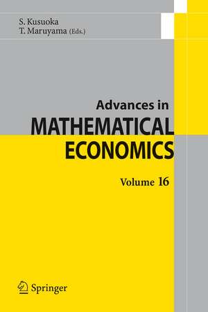 Advances in Mathematical Economics Volume 16 de Shigeo Kusuoka