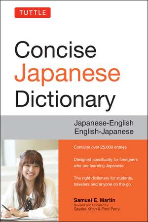 Tuttle Concise Japanese Dictionary: Japanese-English English-Japanese de Samuel E. Martin