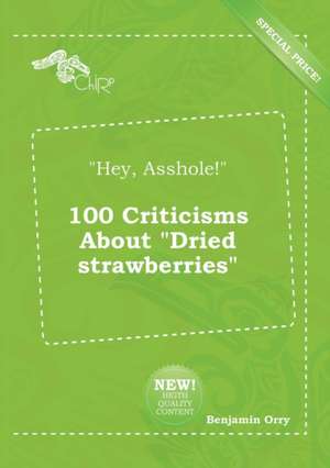 Hey, Asshole! 100 Criticisms about Dried Strawberries de Benjamin Orry