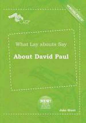 What Lay Abouts Say about David Paul de Jake Blunt