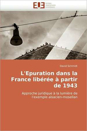 L'Epuration Dans La France Liberee a Partir de 1943: Representations Phonologiques Utilisees de David Schmidt