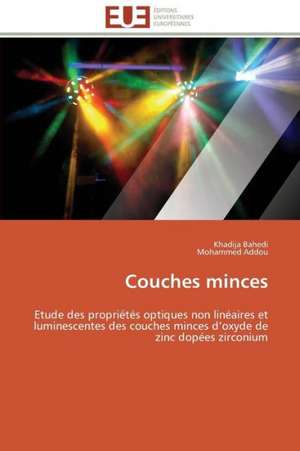 Couches Minces: Approche LMI de Khadija Bahedi