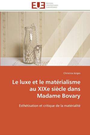 Le Luxe Et Le Materialisme Au Xixe Siecle Dans Madame Bovary: Etat Des Lieux Et Defis de Christina Jürges