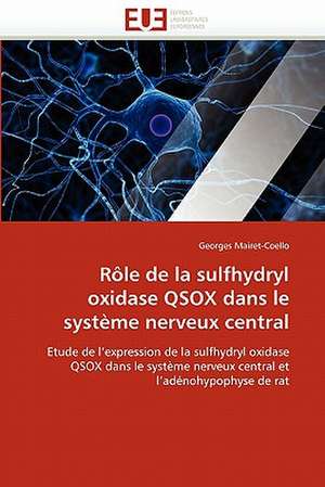 Rôle de la sulfhydryl oxidase QSOX dans le système nerveux central de Georges Mairet-Coello