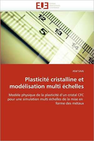 Plasticité cristalline et modélisation multi échelles de Afaf SAAI