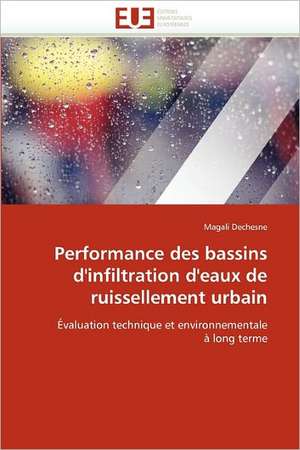 Performance des bassins d'infiltration d'eaux de ruissellement urbain de Magali Dechesne