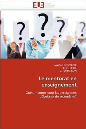 Le mentorat en enseignement de Joachim De Stercke