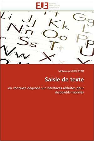 Saisie de texte de Mohammed Belatar