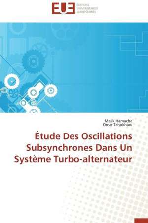 Etude Des Oscillations Subsynchrones Dans Un Systeme Turbo-Alternateur: Impasses D'Une Mythologie. Ethique Theologique de La Liberte de Malik Hamache