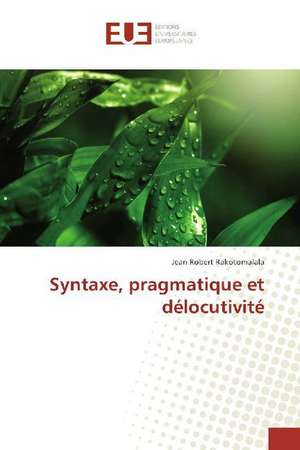 Syntaxe, pragmatique et délocutivité de Jean Robert Rakotomalala