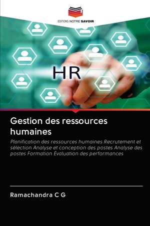 Gestion des ressources humaines de Ramachandra C G